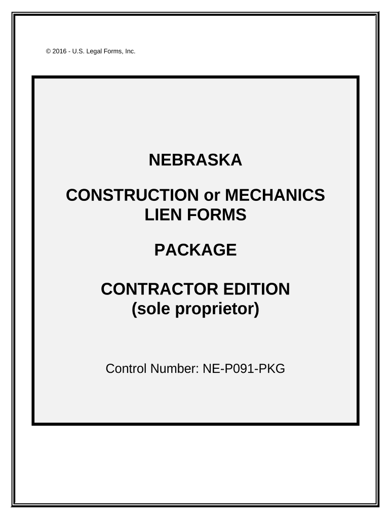 nebraska lien form Preview on Page 1