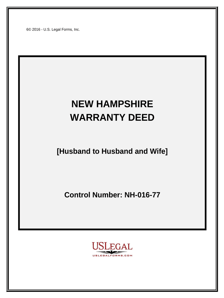 Warranty Deed from Husband to Himself and Wife - New Hampshire Preview on Page 1