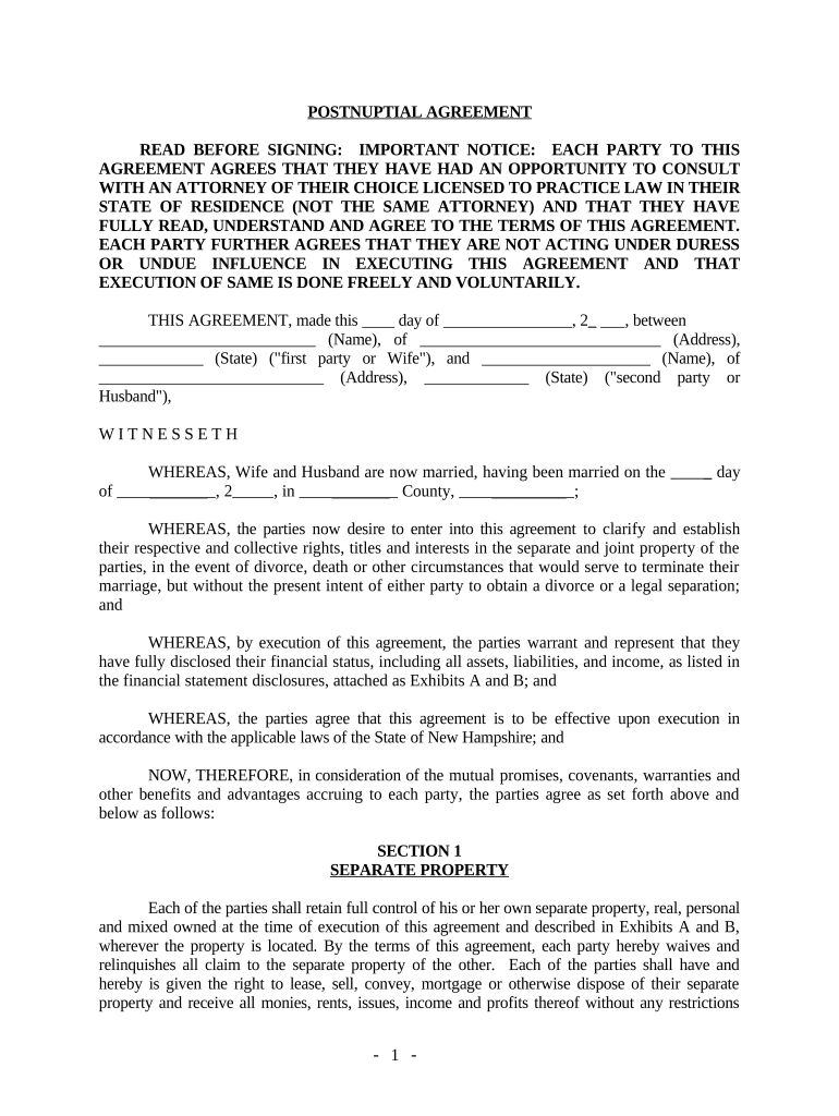 nh agreement Preview on Page 1