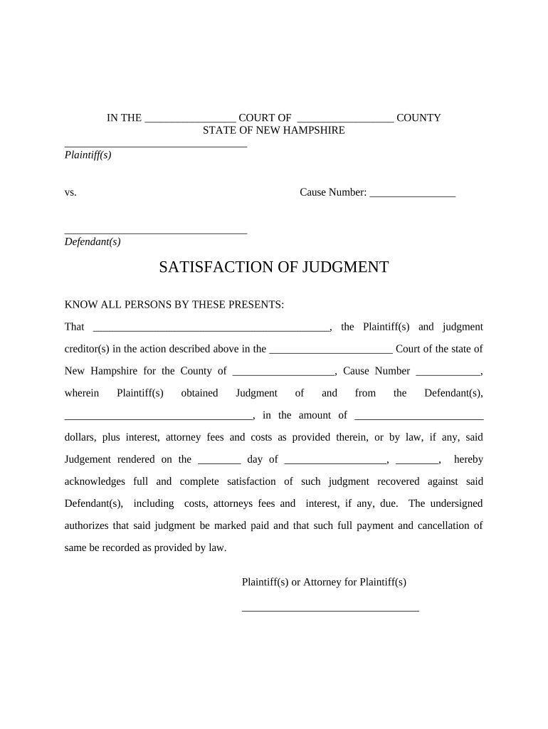 new hampshire judgment Preview on Page 1