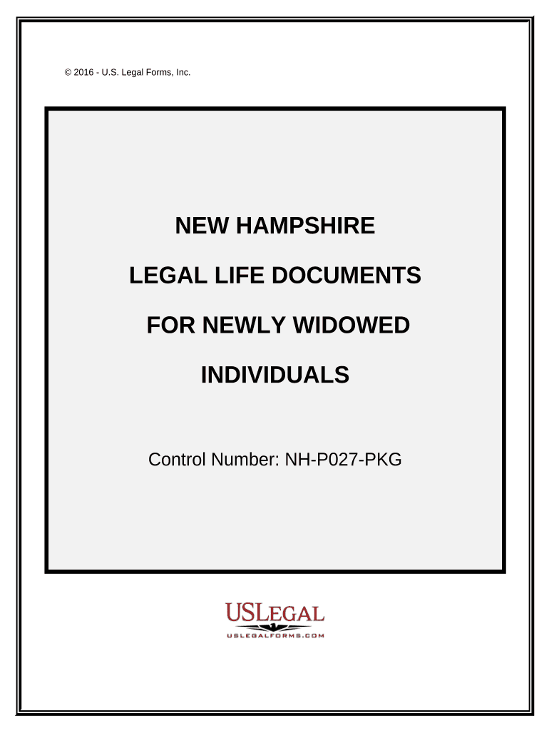 Newly Widowed Individuals Package - New Hampshire Preview on Page 1