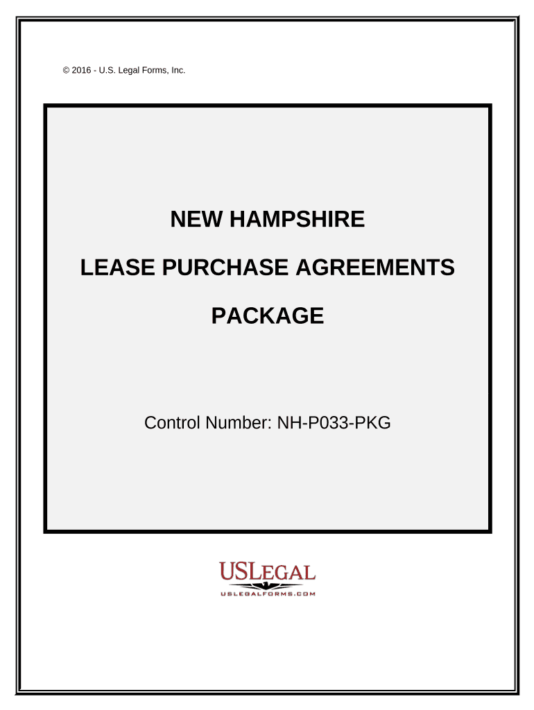 Lease Purchase Agreements Package - New Hampshire Preview on Page 1.