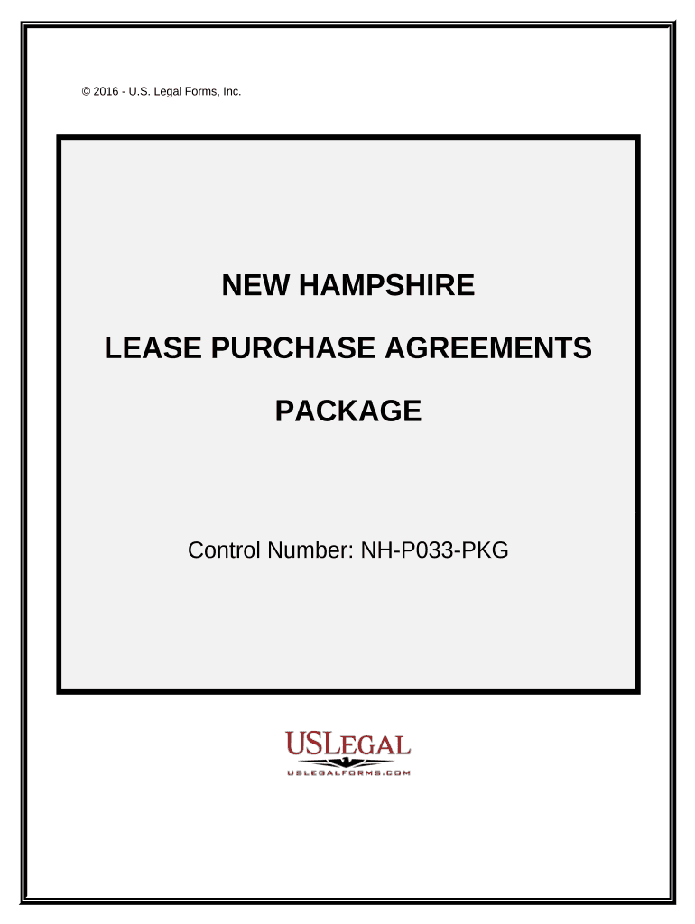 Lease Purchase Agreements Package - New Hampshire Preview on Page 1