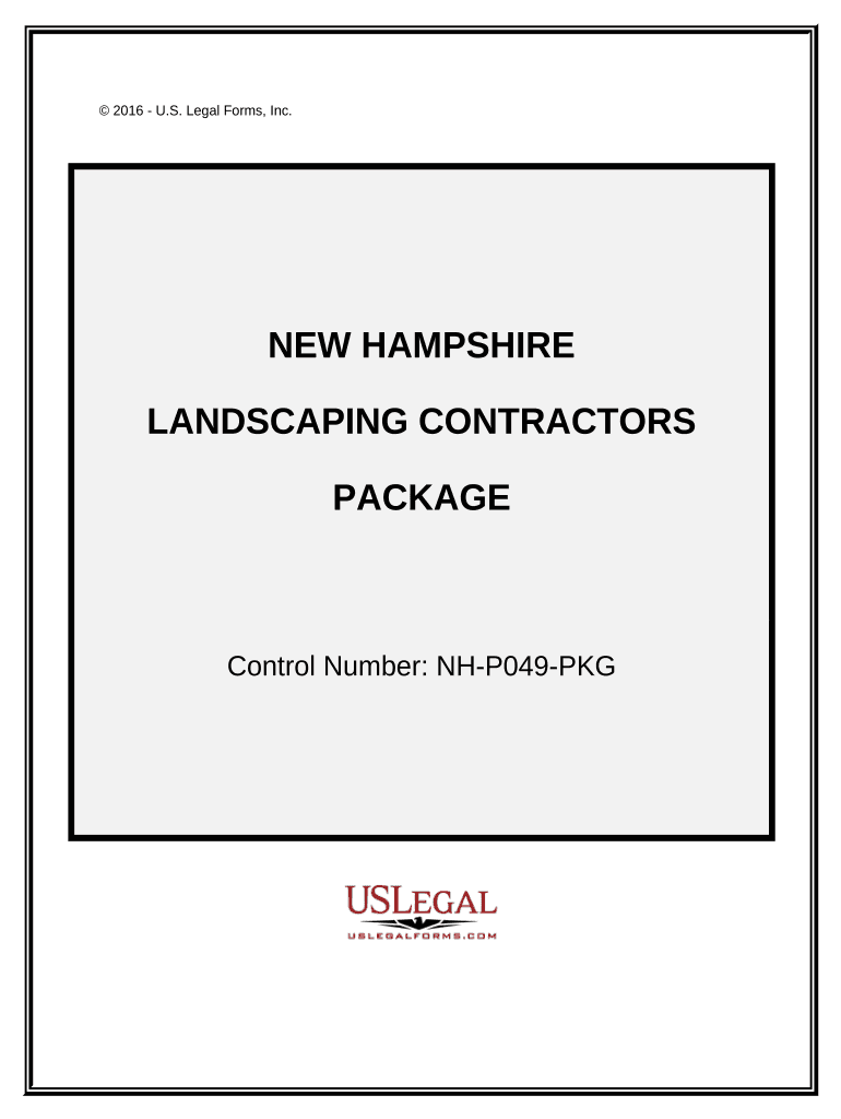 Landscaping Contractor Package - New Hampshire Preview on Page 1