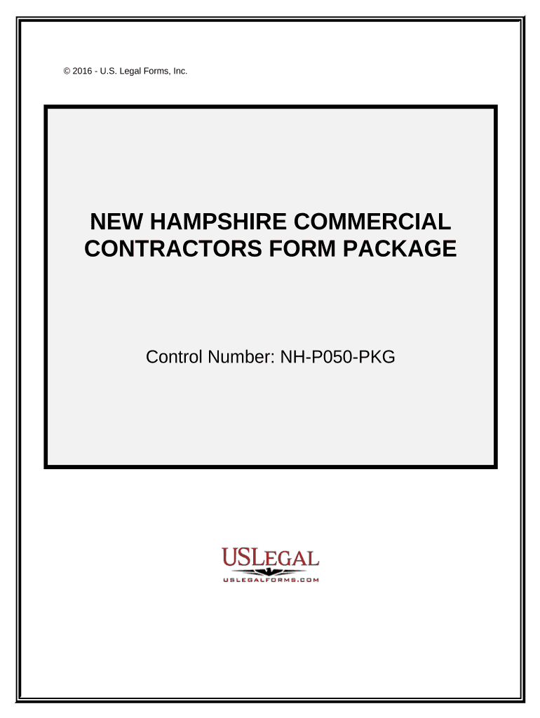 Commercial Contractor Package - New Hampshire Preview on Page 1