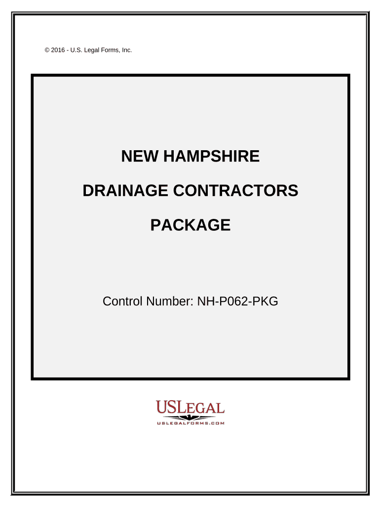 Drainage Contractor Package - New Hampshire Preview on Page 1