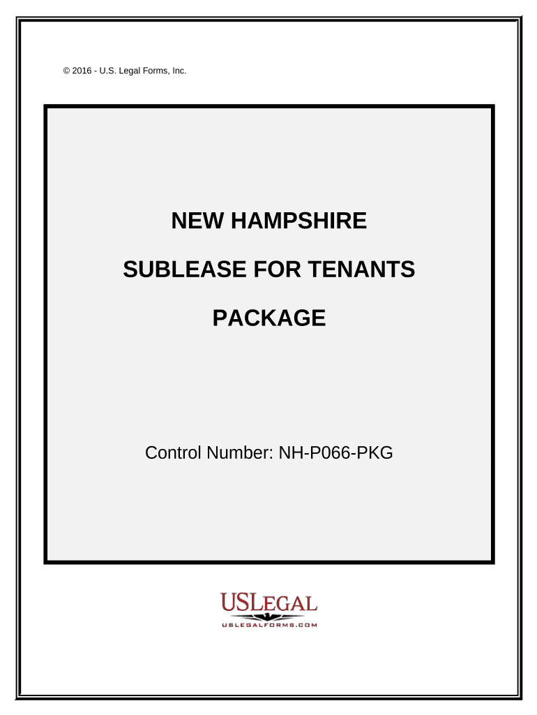 Landlord Tenant Sublease Package - New Hampshire Preview on Page 1