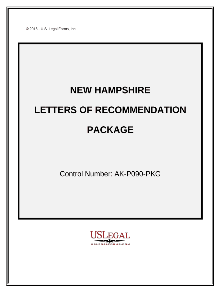 Letters of Recommendation Package - New Hampshire Preview on Page 1