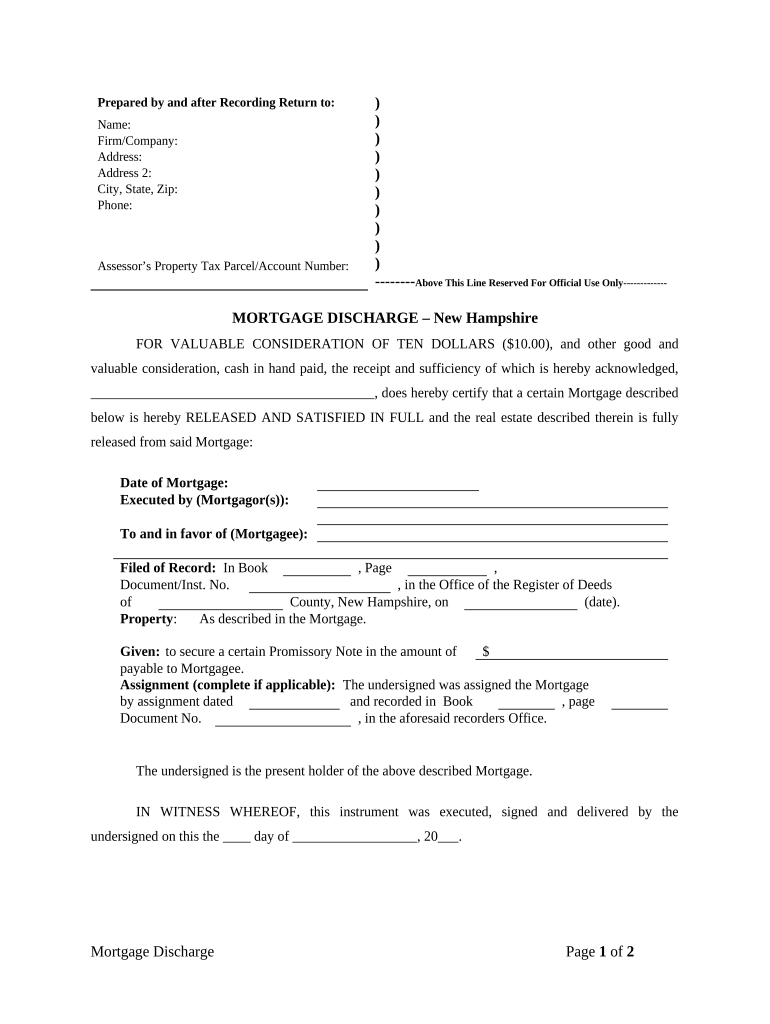 cancellation of mortgage Preview on Page 1.