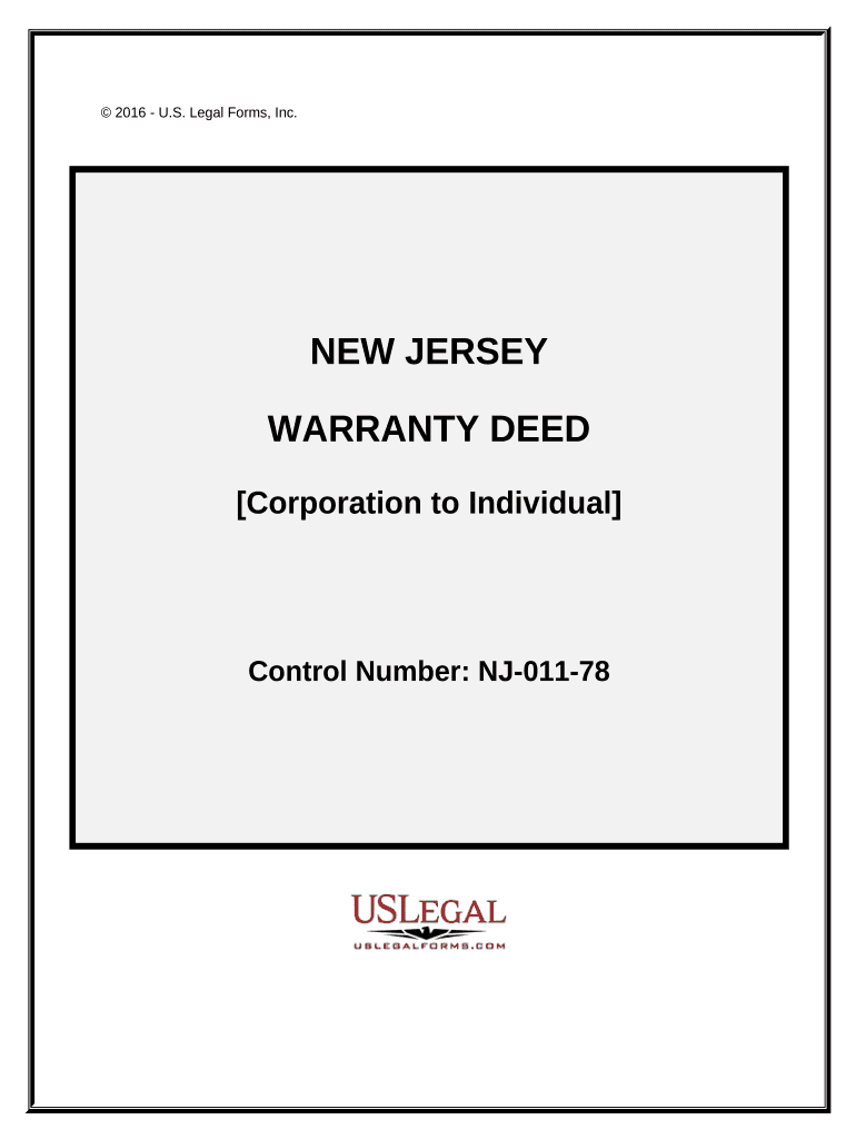 new jersey warranty deed Preview on Page 1