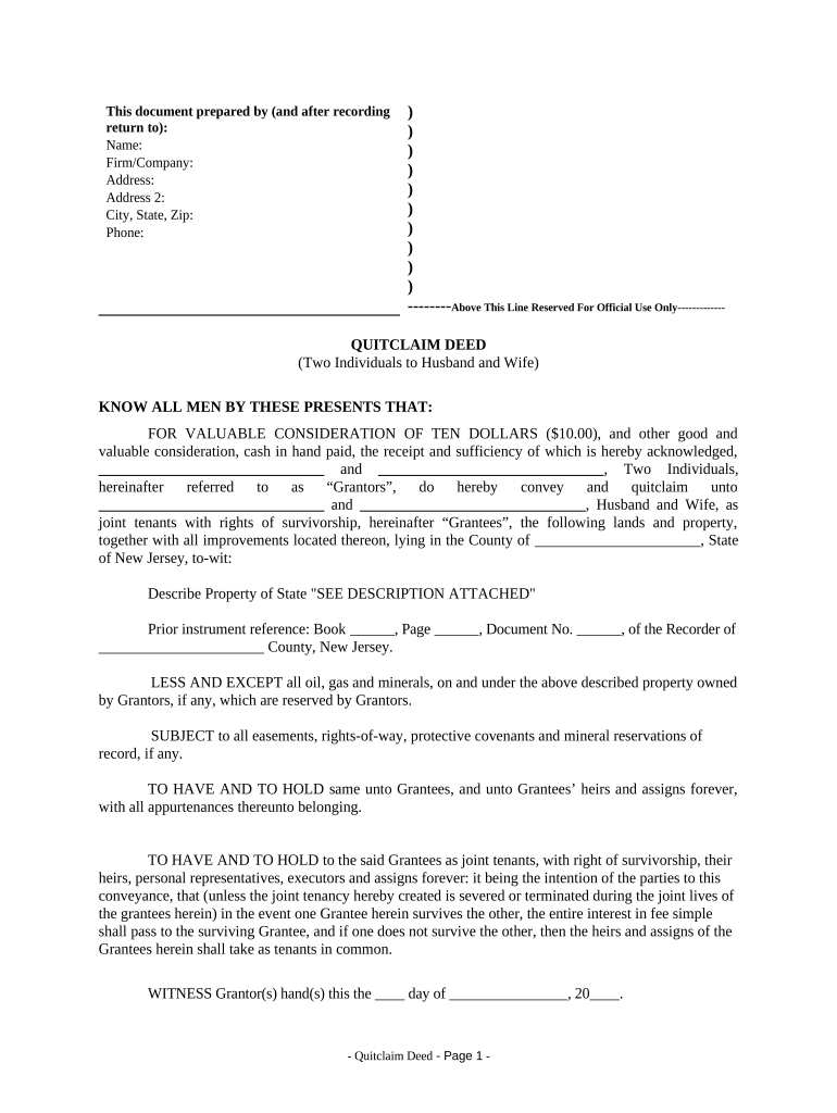How to add someone to a deed in nj Fill out & sign online DocHub