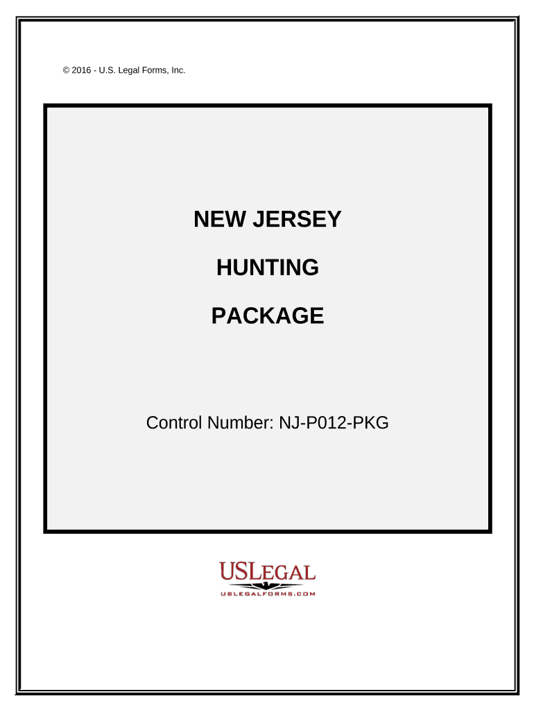Hunting Forms Package - New Jersey Preview on Page 1.