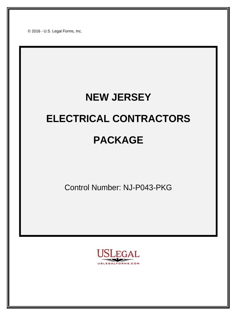 Electrical Contractor Package - New Jersey Preview on Page 1