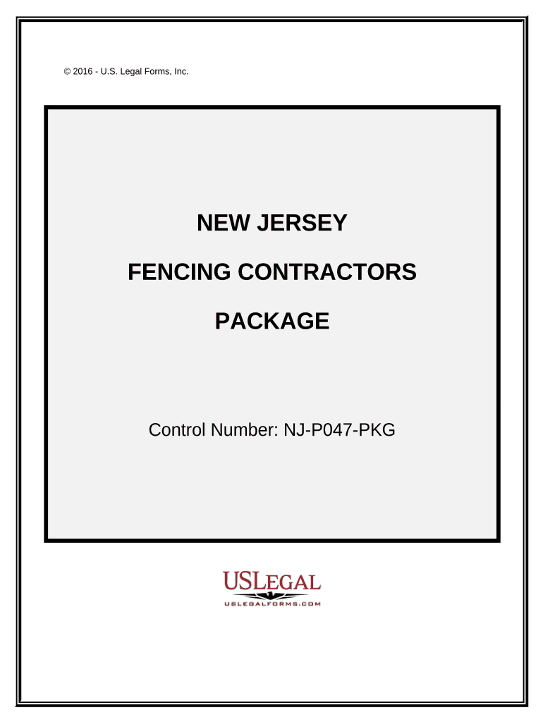 Fencing Contractor Package - New Jersey Preview on Page 1.