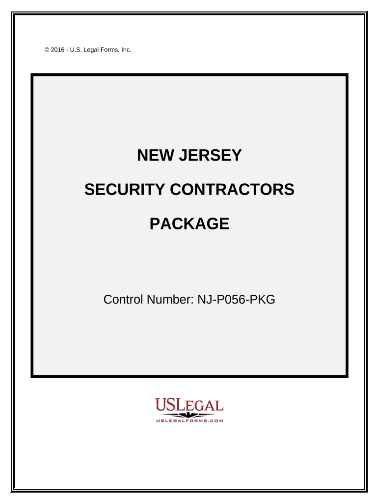 Security Contractor Package - New Jersey Preview on Page 1