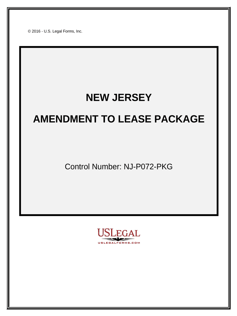 Amendment of Lease Package - New Jersey Preview on Page 1