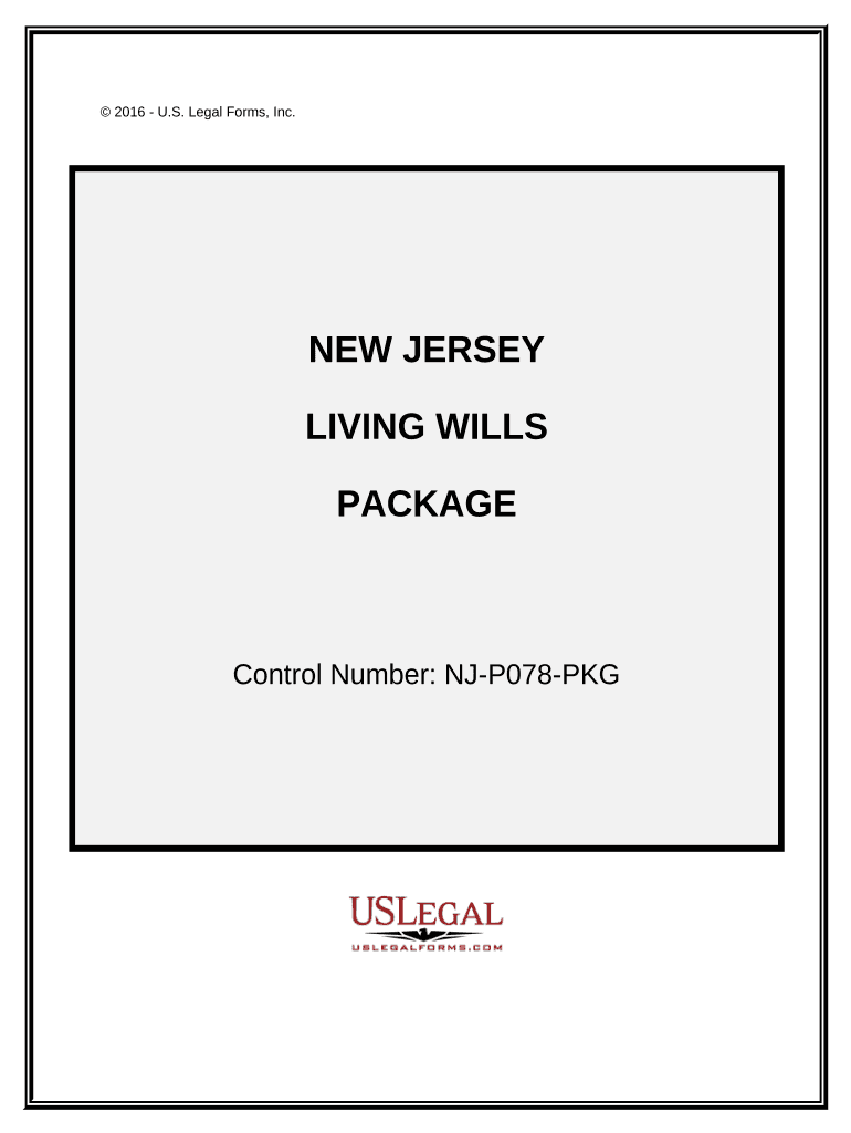 Living Wills and Health Care Package - New Jersey Preview on Page 1