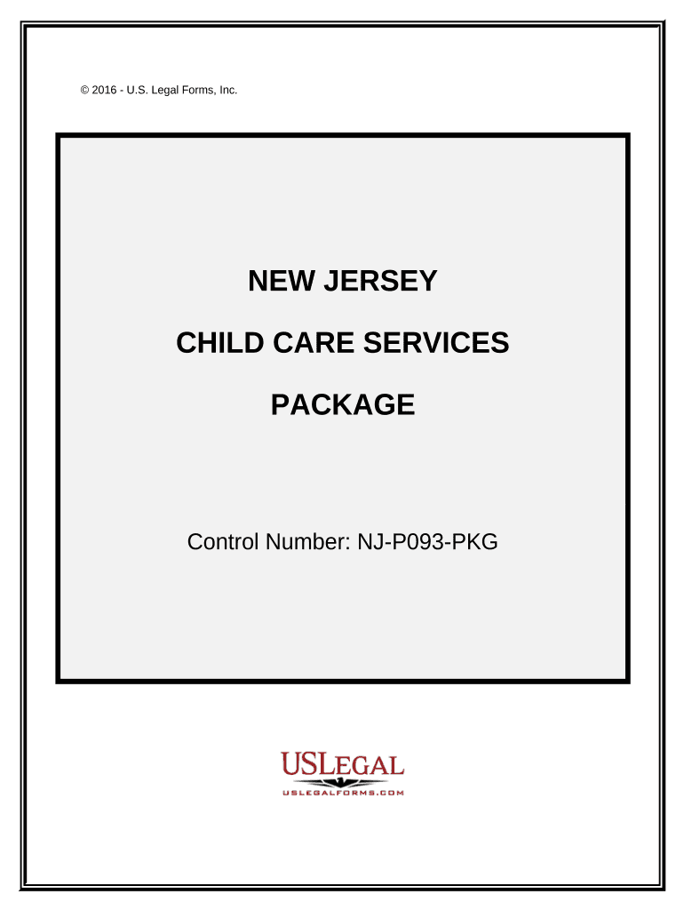 Child Care Services Package - New Jersey Preview on Page 1