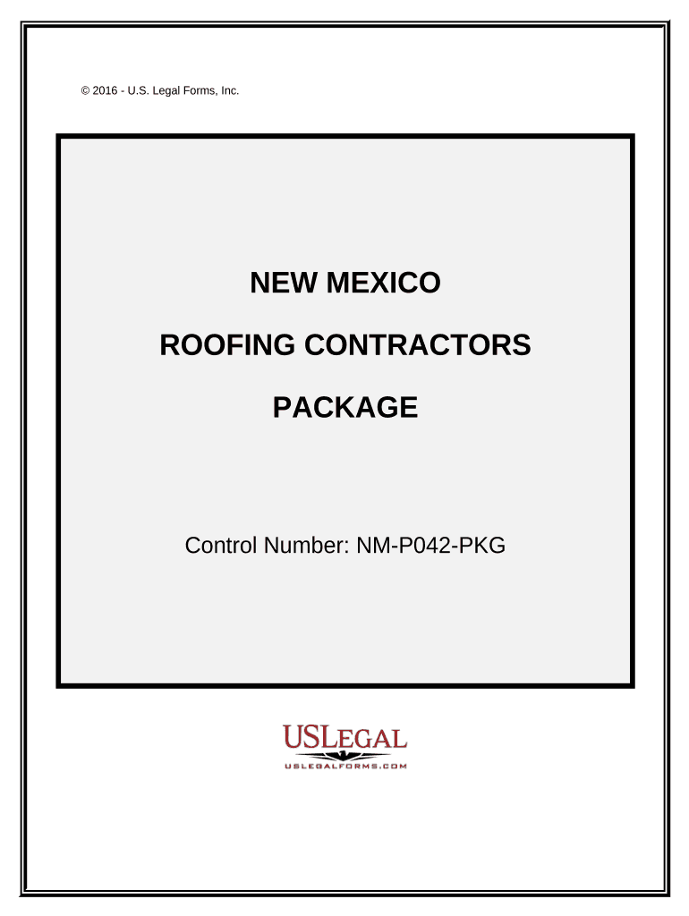 Roofing Contractor Package - New Mexico Preview on Page 1