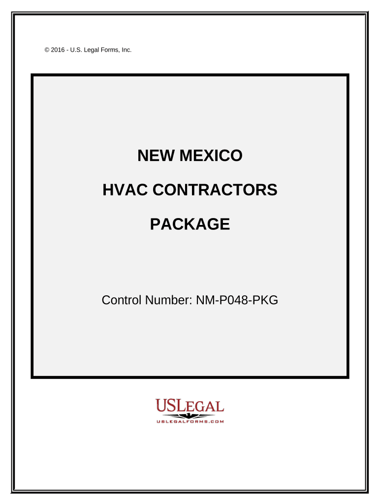 HVAC Contractor Package - New Mexico Preview on Page 1