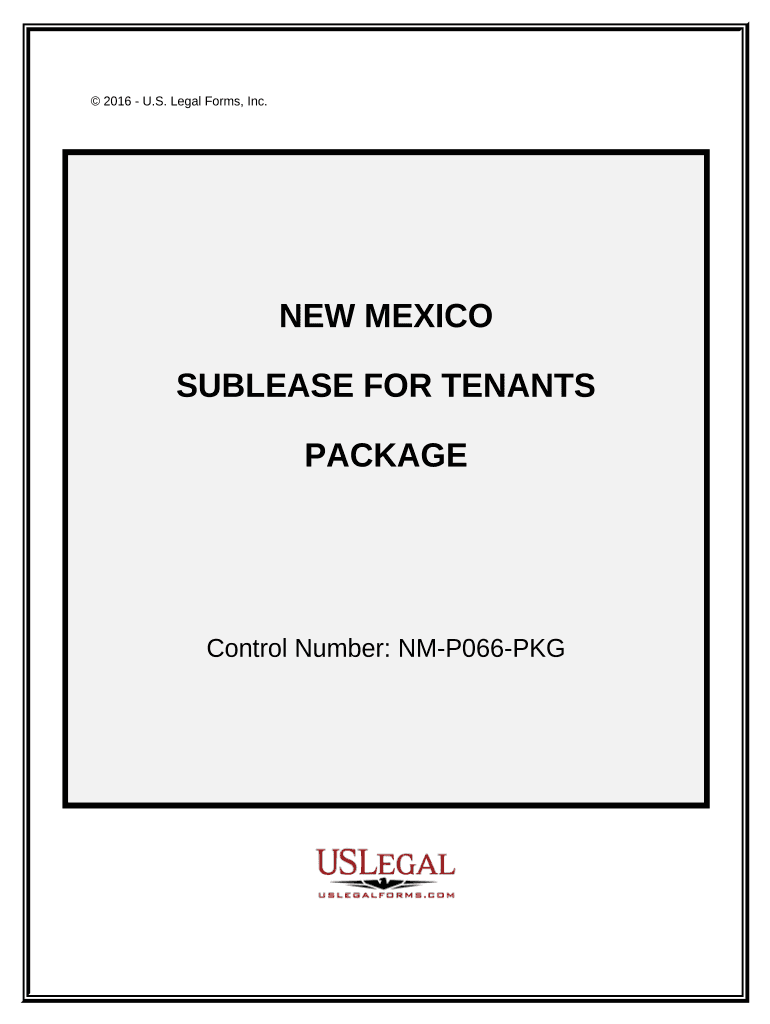 Landlord Tenant Sublease Package - New Mexico Preview on Page 1