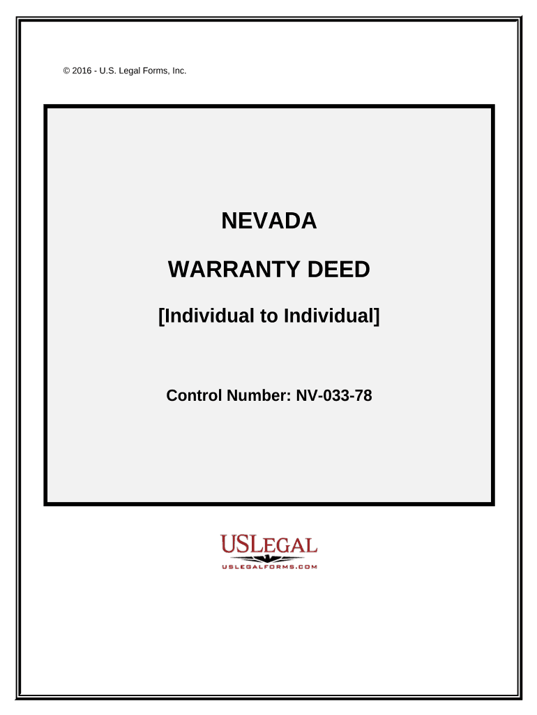 nevada warranty deed Preview on Page 1