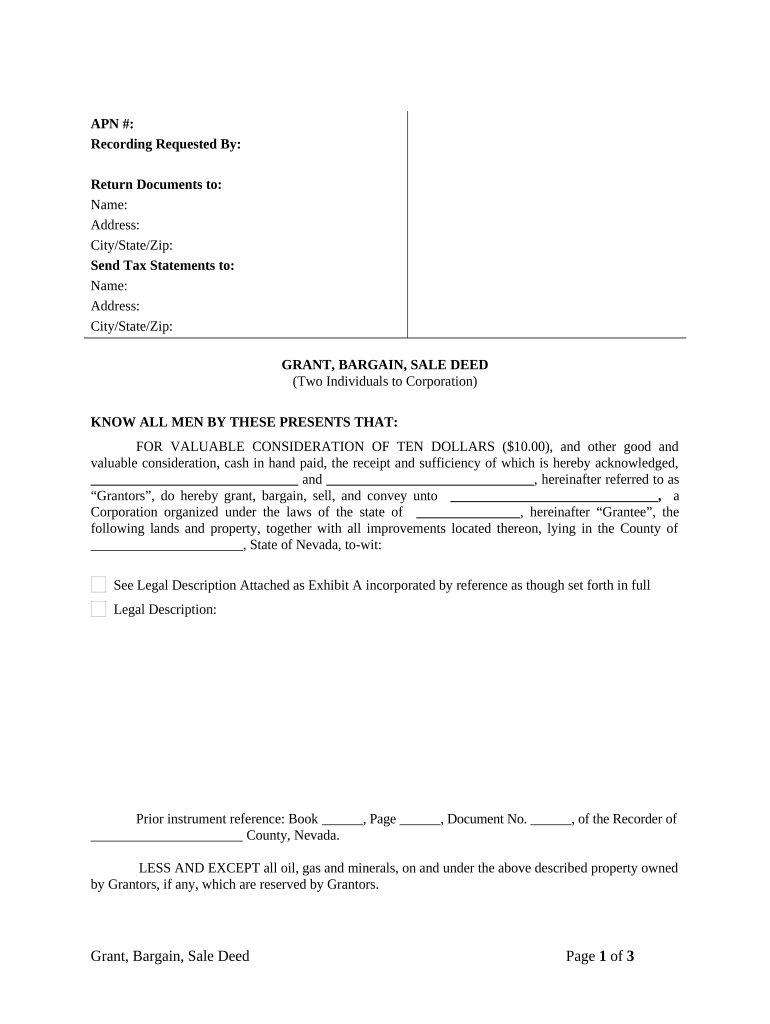 deed of sale sample Preview on Page 1