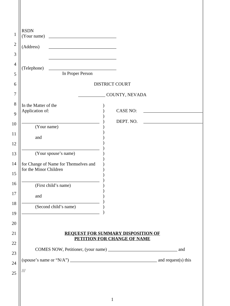 nevada family change Preview on Page 1