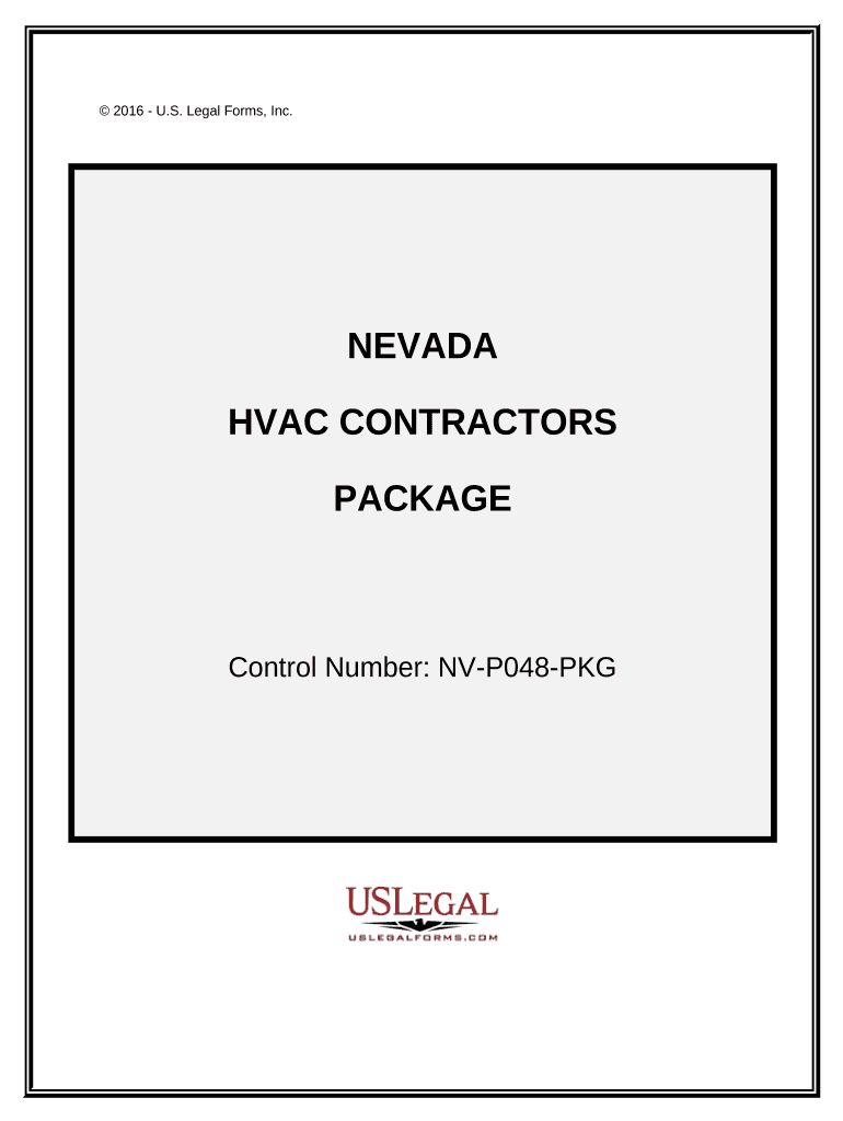 HVAC Contractor Package - Nevada Preview on Page 1