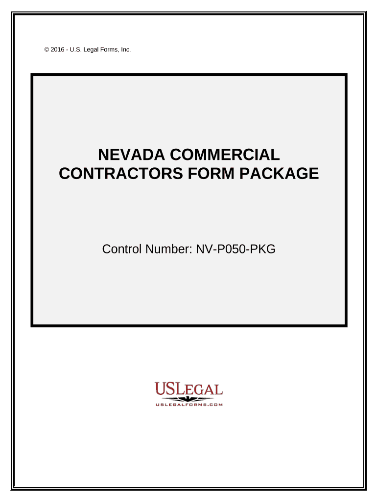 Commercial Contractor Package - Nevada Preview on Page 1.