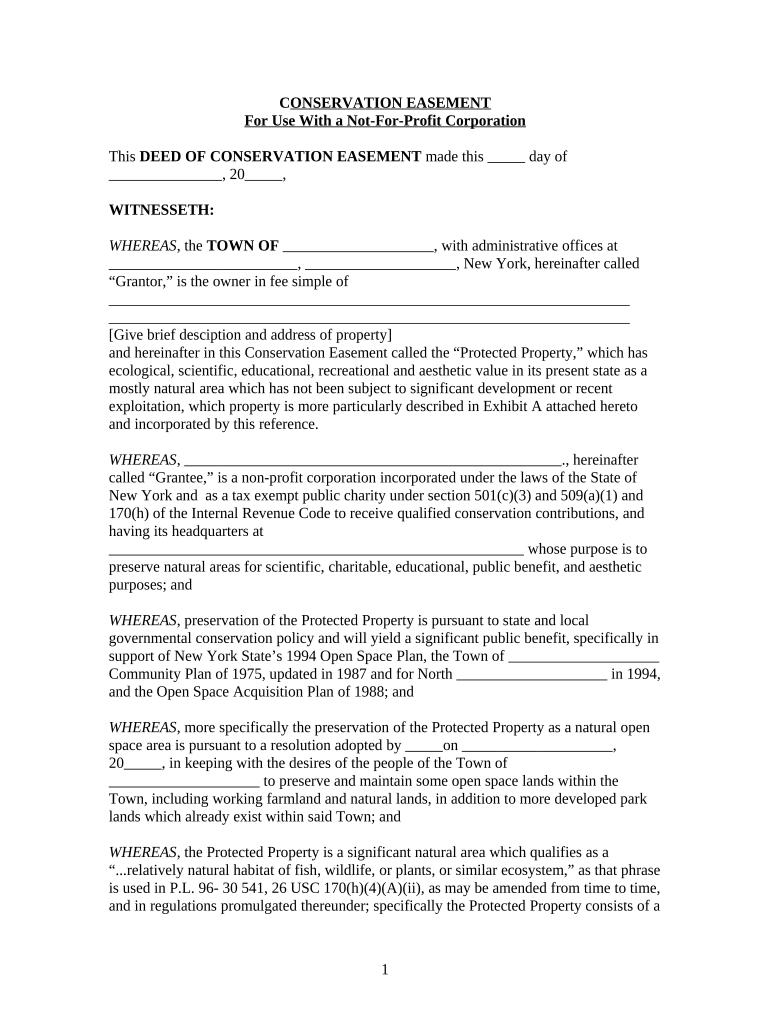 utility easement form Preview on Page 1