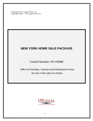 Real Estate Home Sales Package with Offer to Purchase, Contract of Sale, Disclosure Statements and more for Residential House - New York