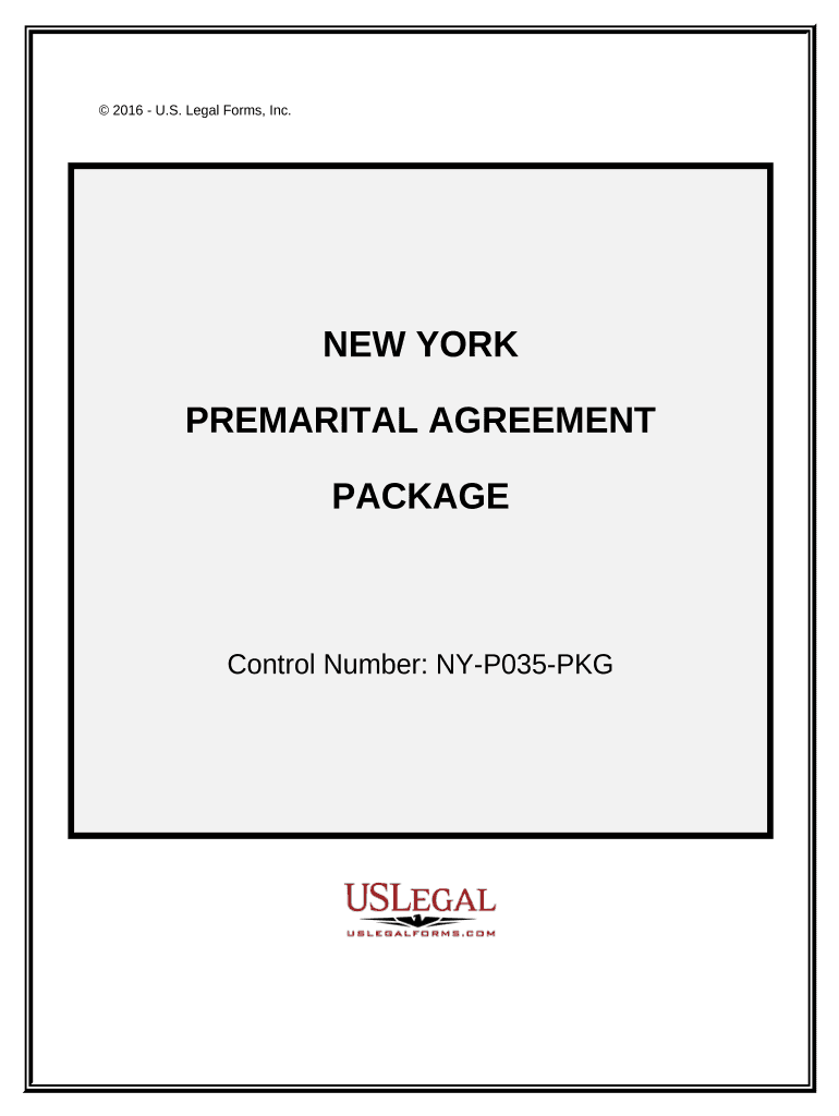 Premarital Agreements Package - New York Preview on Page 1