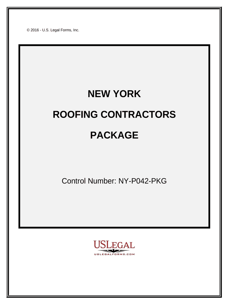 Roofing Contractor Package - New York Preview on Page 1.