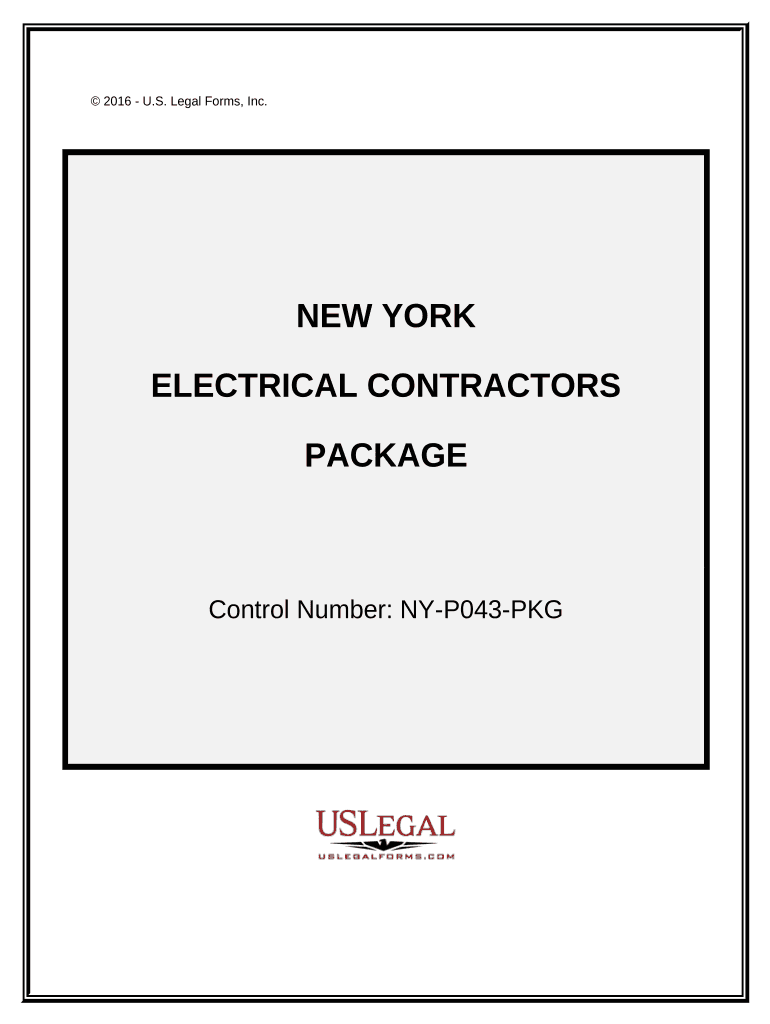 Electrical Contractor Package - New York Preview on Page 1.