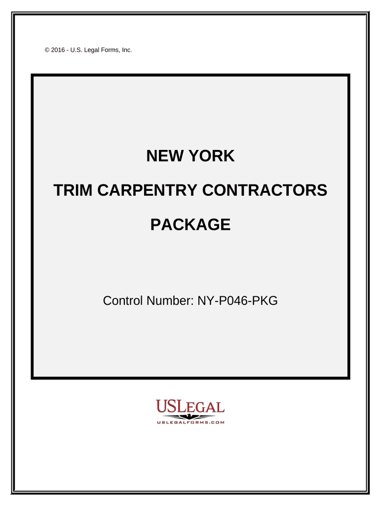 Trim Carpentry Contractor Package - New York Preview on Page 1