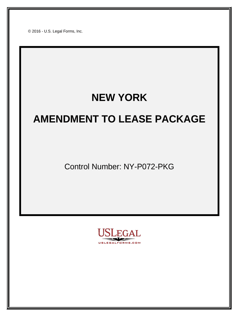 Amendment of Lease Package - New York Preview on Page 1.