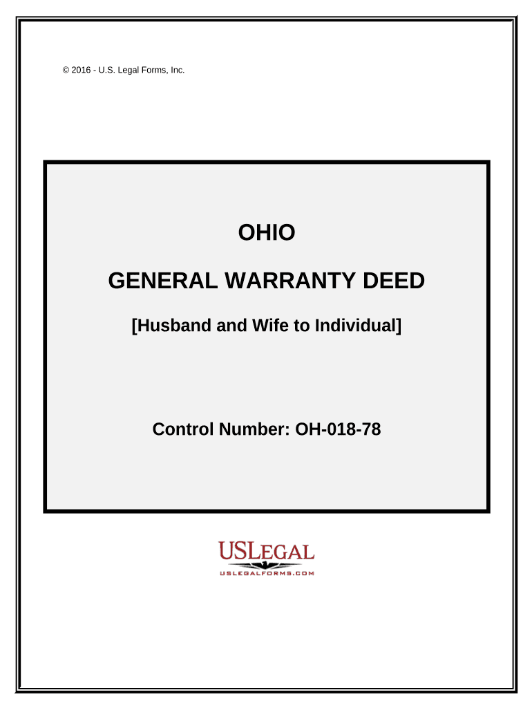 General Warranty Deed from Husband and Wife to an Individual - Ohio Preview on Page 1