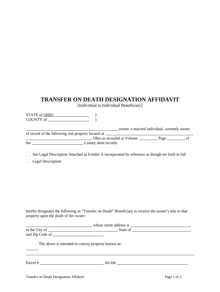 ohio bmv tod form Preview on Page 1