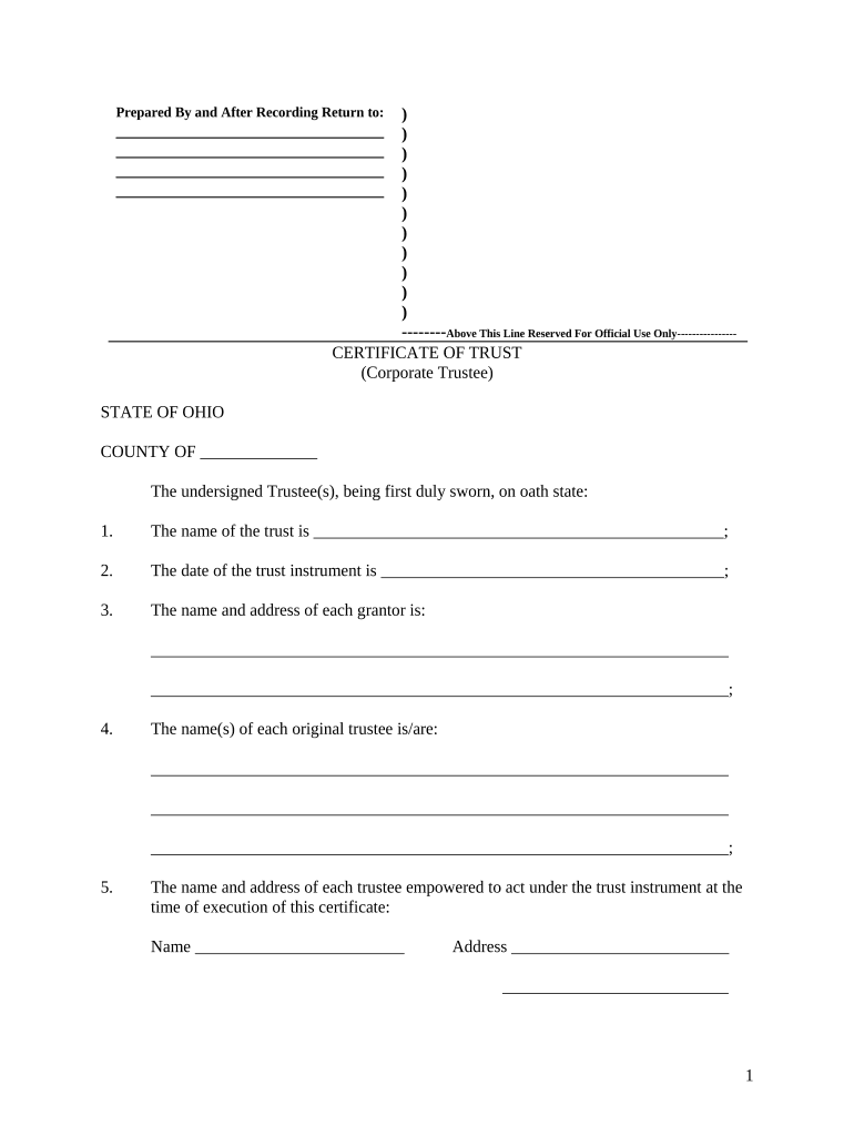 oh certificate Preview on Page 1