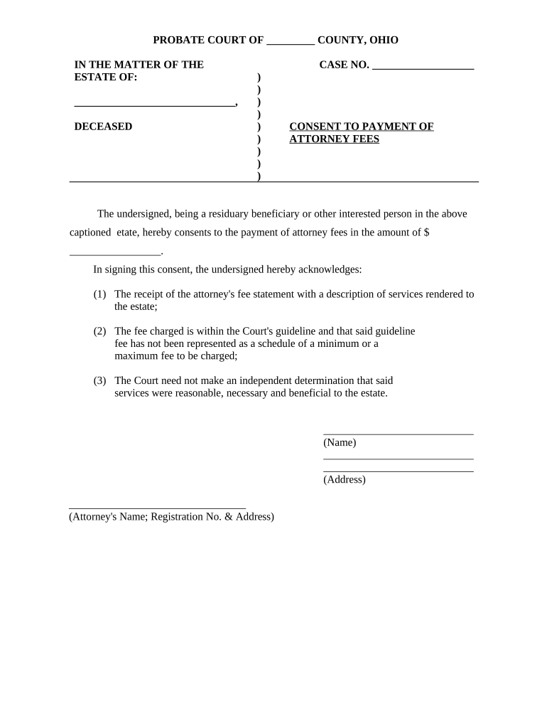 ohio probate attorney fees Preview on Page 1