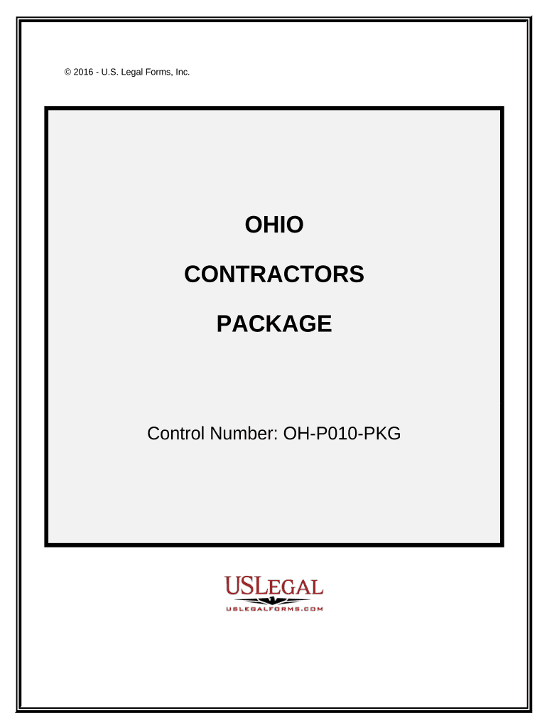 Contractors Forms Package - Ohio Preview on Page 1