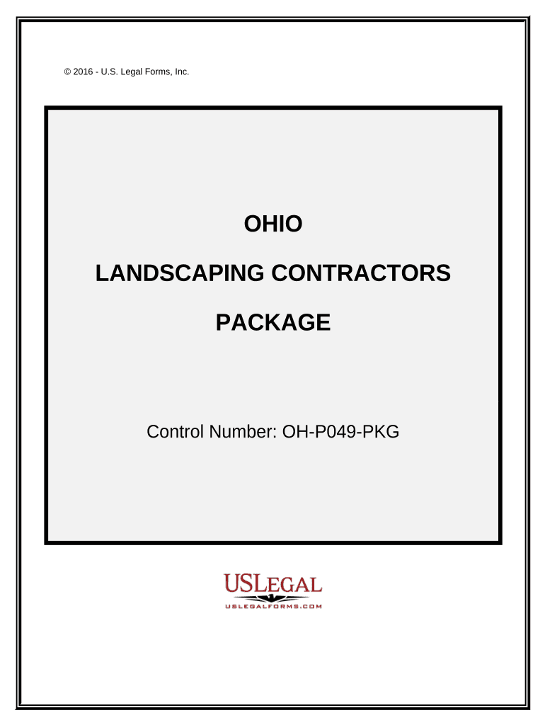 Landscaping Contractor Package - Ohio Preview on Page 1