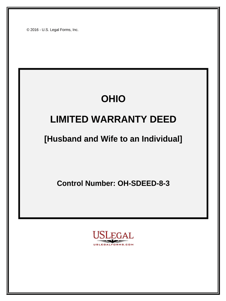 Limited Warranty Deed for Husband and Wife to an Individual - Ohio Preview on Page 1