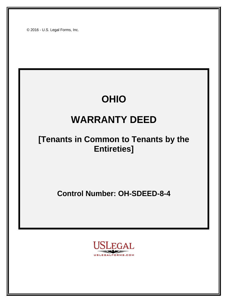 Warranty Deed for Husband and Wife to Husband and Wife - Ohio Preview on Page 1