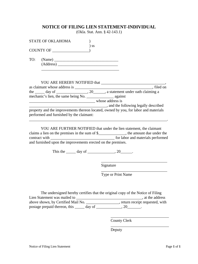 oklahoma lien Preview on Page 1