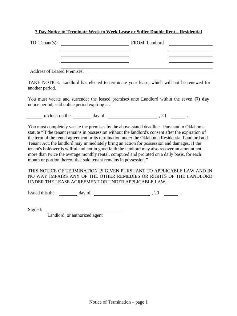 oklahoma rental laws breaking lease Preview on Page 1