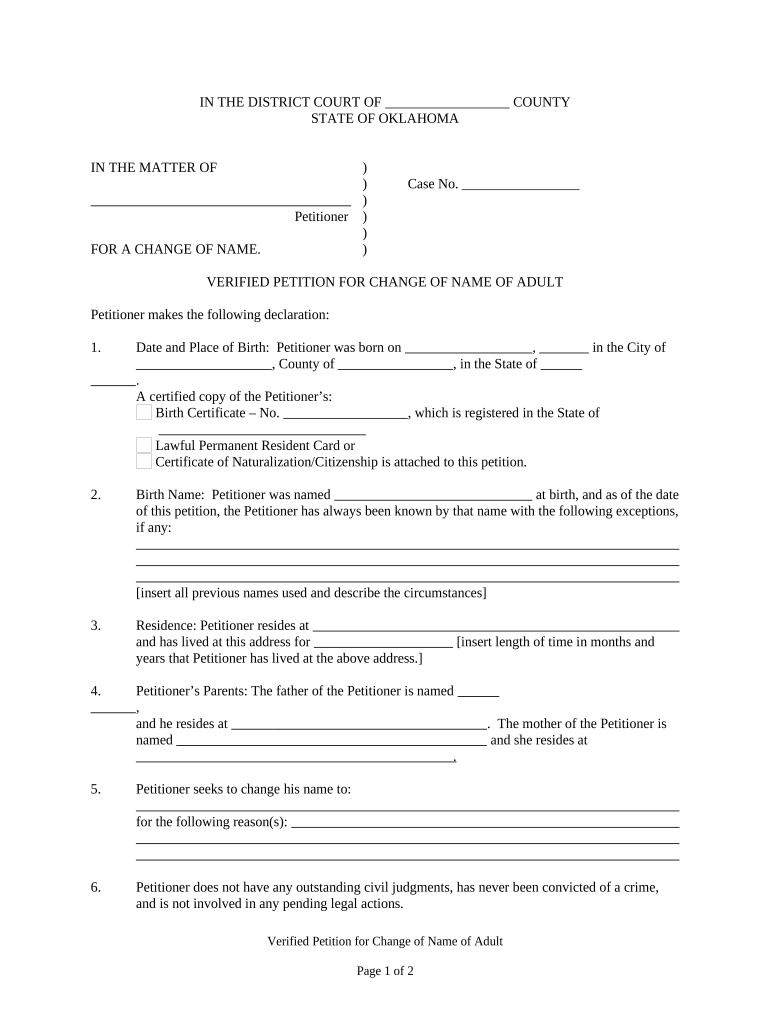 oklahoma petition change Preview on Page 1