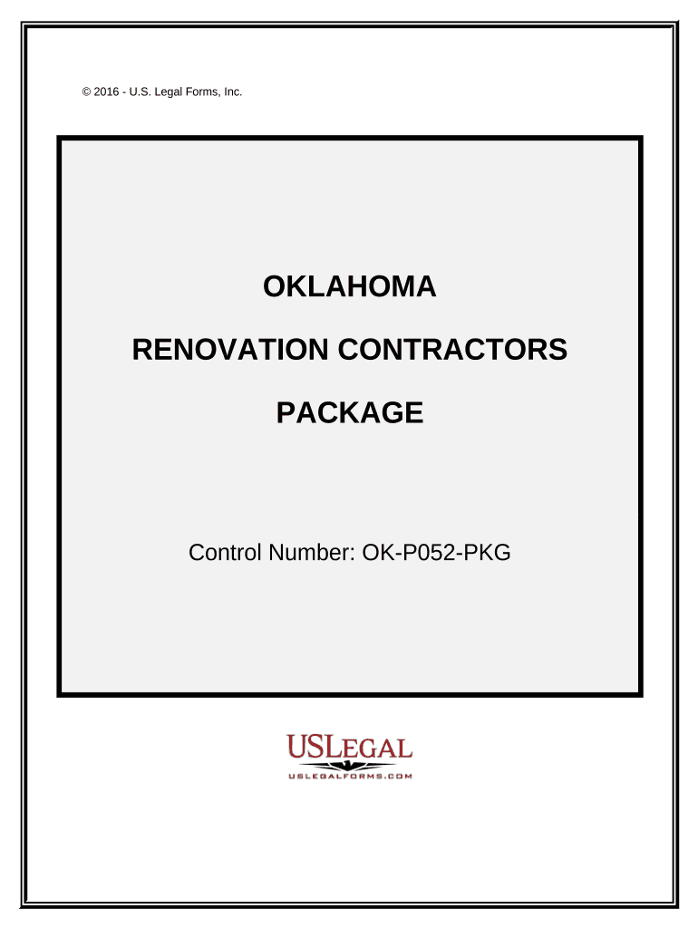 Renovation Contractor Package - Oklahoma Preview on Page 1