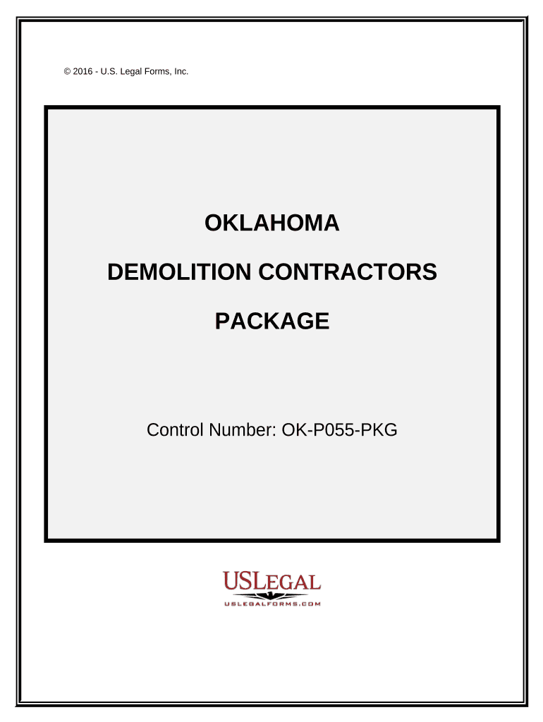 Demolition Contractor Package - Oklahoma Preview on Page 1.